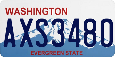 WA license plate AXS3480