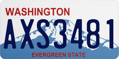 WA license plate AXS3481