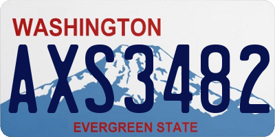 WA license plate AXS3482