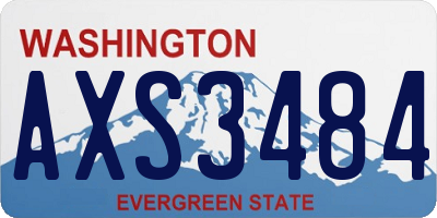 WA license plate AXS3484