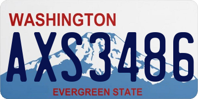 WA license plate AXS3486