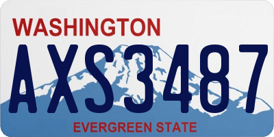 WA license plate AXS3487