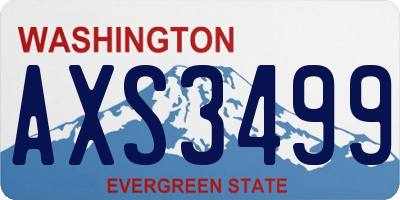 WA license plate AXS3499