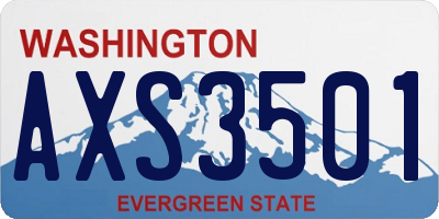 WA license plate AXS3501