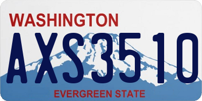 WA license plate AXS3510