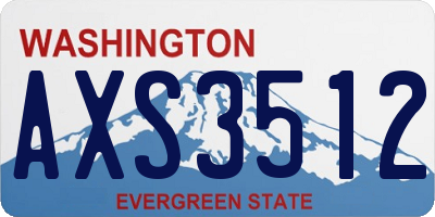 WA license plate AXS3512