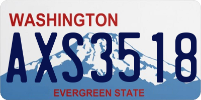 WA license plate AXS3518
