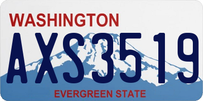 WA license plate AXS3519
