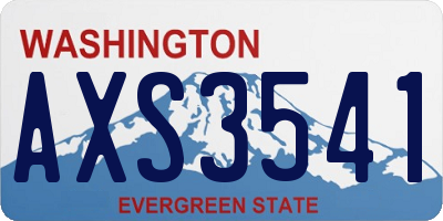 WA license plate AXS3541