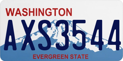 WA license plate AXS3544