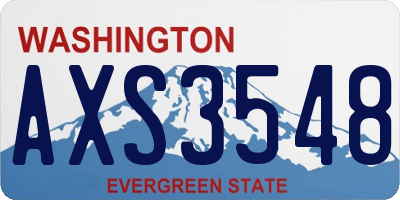 WA license plate AXS3548