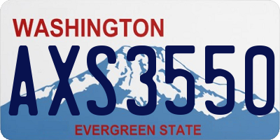 WA license plate AXS3550