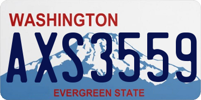WA license plate AXS3559
