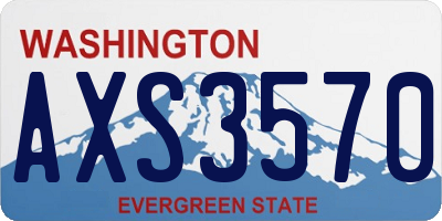 WA license plate AXS3570