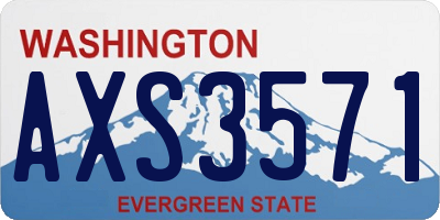 WA license plate AXS3571