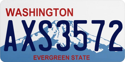 WA license plate AXS3572