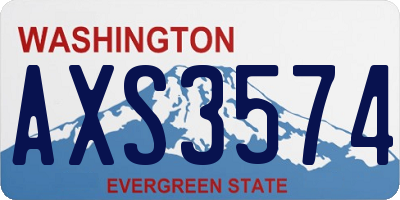WA license plate AXS3574