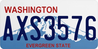WA license plate AXS3576