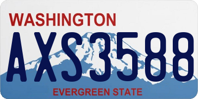 WA license plate AXS3588