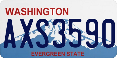 WA license plate AXS3590