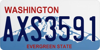WA license plate AXS3591
