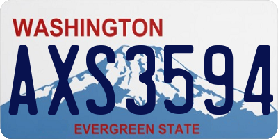 WA license plate AXS3594