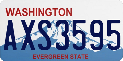 WA license plate AXS3595