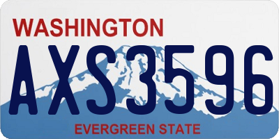WA license plate AXS3596