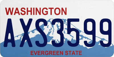 WA license plate AXS3599