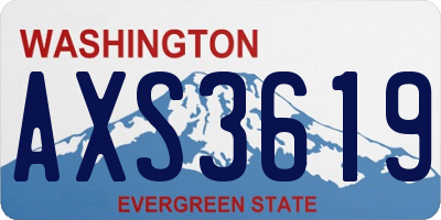 WA license plate AXS3619