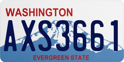 WA license plate AXS3661
