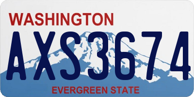 WA license plate AXS3674