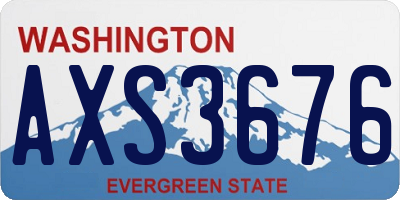 WA license plate AXS3676