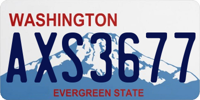 WA license plate AXS3677