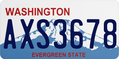 WA license plate AXS3678