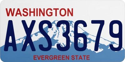 WA license plate AXS3679