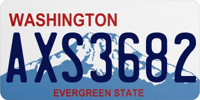 WA license plate AXS3682