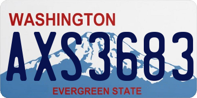 WA license plate AXS3683