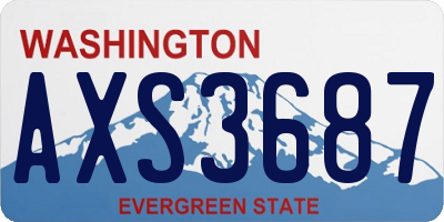 WA license plate AXS3687