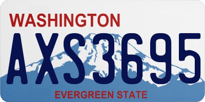 WA license plate AXS3695