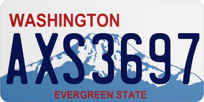 WA license plate AXS3697