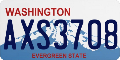 WA license plate AXS3708