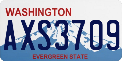 WA license plate AXS3709