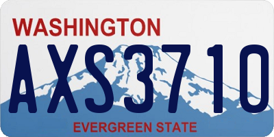 WA license plate AXS3710