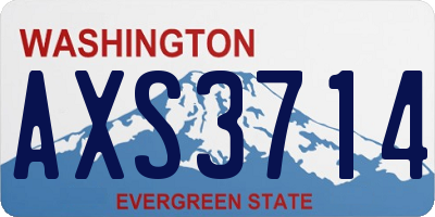 WA license plate AXS3714