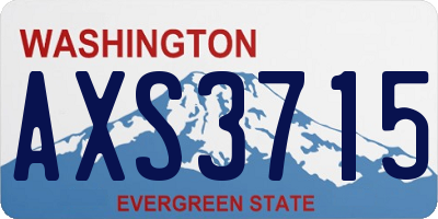 WA license plate AXS3715