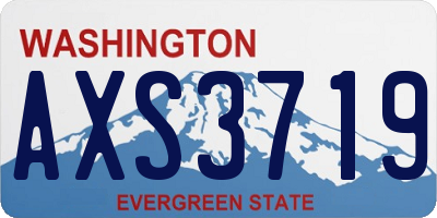 WA license plate AXS3719