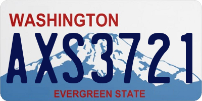 WA license plate AXS3721