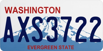 WA license plate AXS3722
