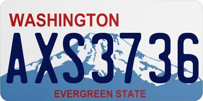WA license plate AXS3736